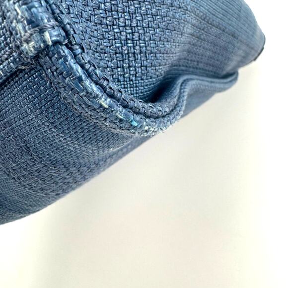 Chanel Mini Deauville Denim Blue Raffia Tote Bag Series 29 2019 CGHW Authentic - Picture 6 of 16